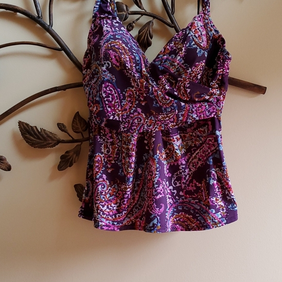 Lands' End Other - LANDS END Twist Tier Front Tankini, Adjustable Bra